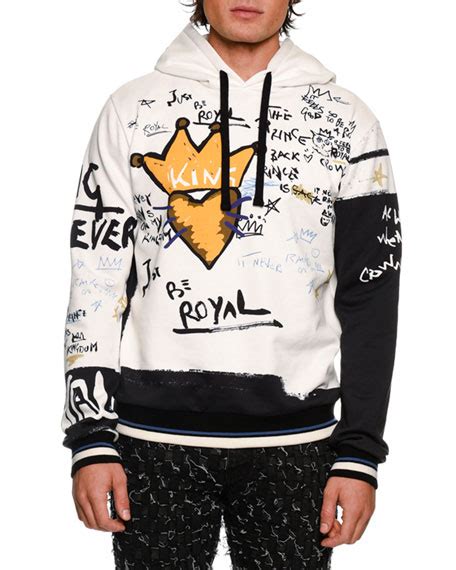 dolce gabbana scribbled crown heart hoodie|farfetch dolce and gabbana logo.